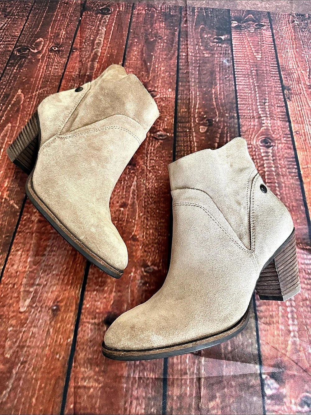 Paul Green Suede Ankle Boots in Brown